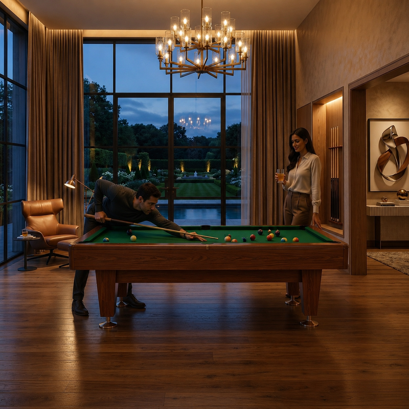 Table de billard classique haut de gamme – billard bois massif