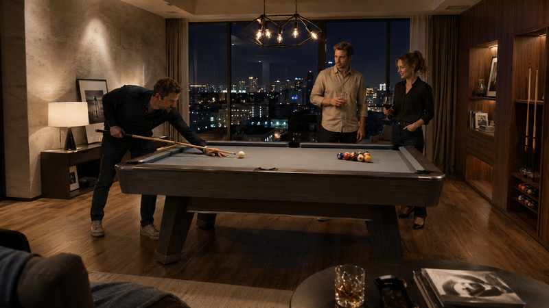 Table de billard convertible table à manger – billard design luxe