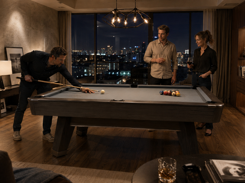 Table de billard convertible table à manger – billard design luxe
