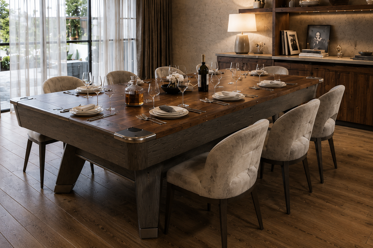 Table de billard convertible table à manger – billard design luxe