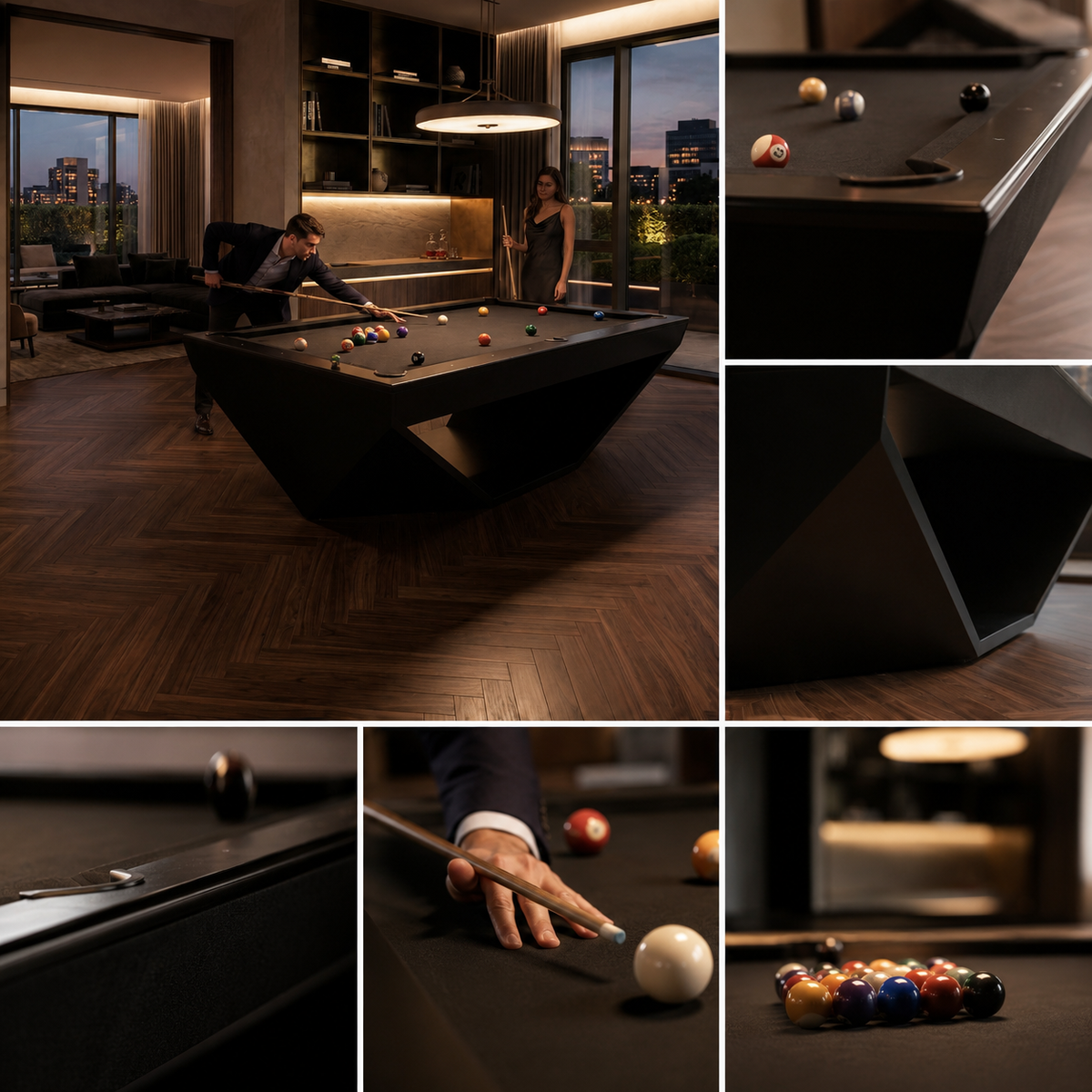 Table de billard design luxe – billard moderne contemporain